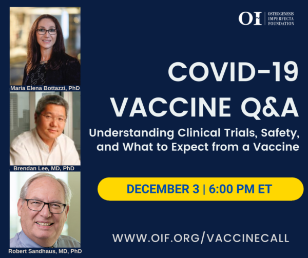 COVID-19 Vaccine Q&A Recording – OI Foundation