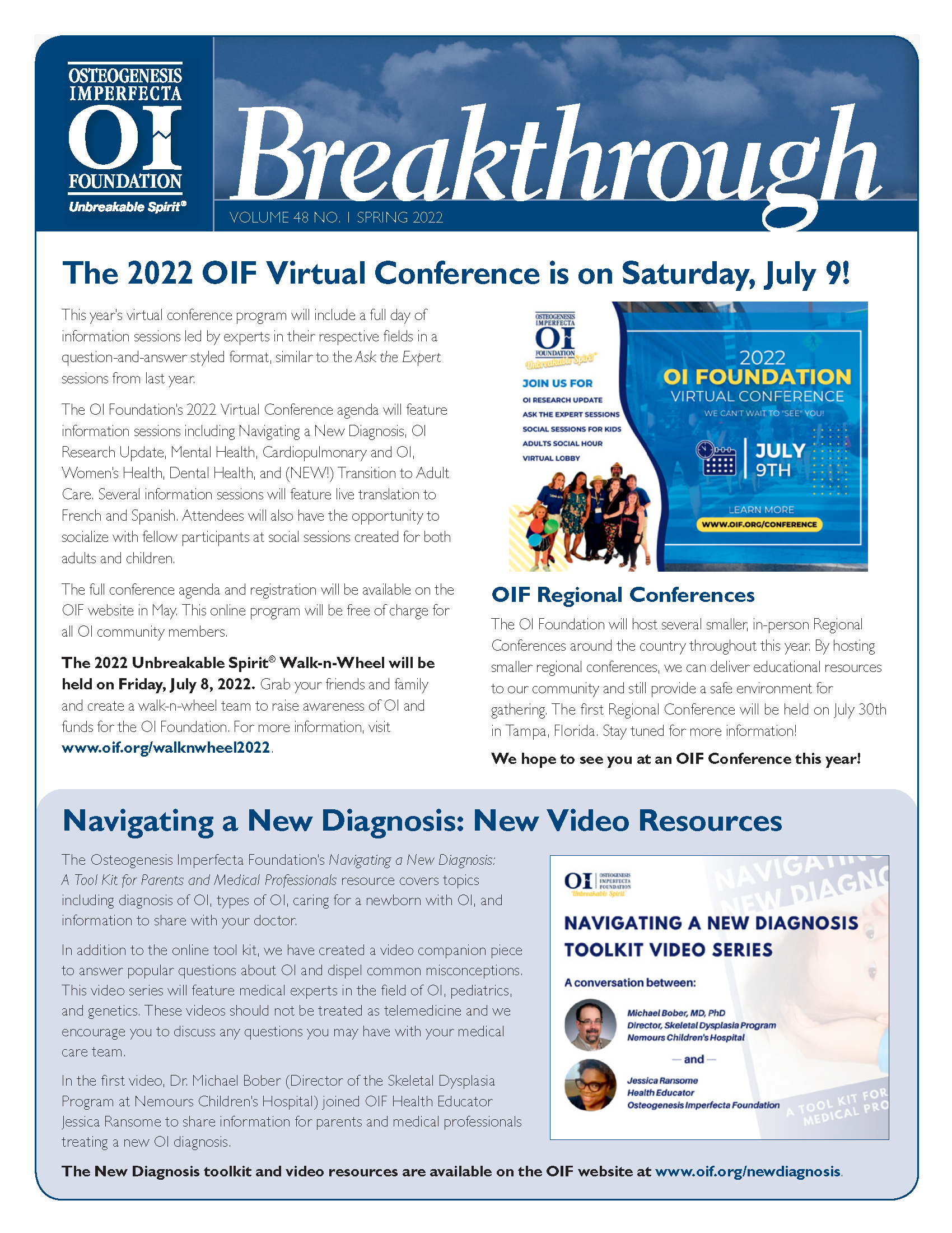 Breakthrough Newsletter: Spring 2022